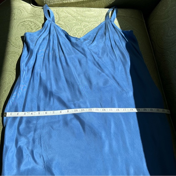 NWT J. Crew Gwyneth V-Neck Slip Dress Cupro-Blend Blue Size 16 - Picture 6 of 13